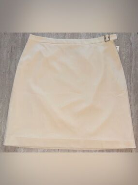 Preview Collection Cream Mini Skirt with Side Buckle